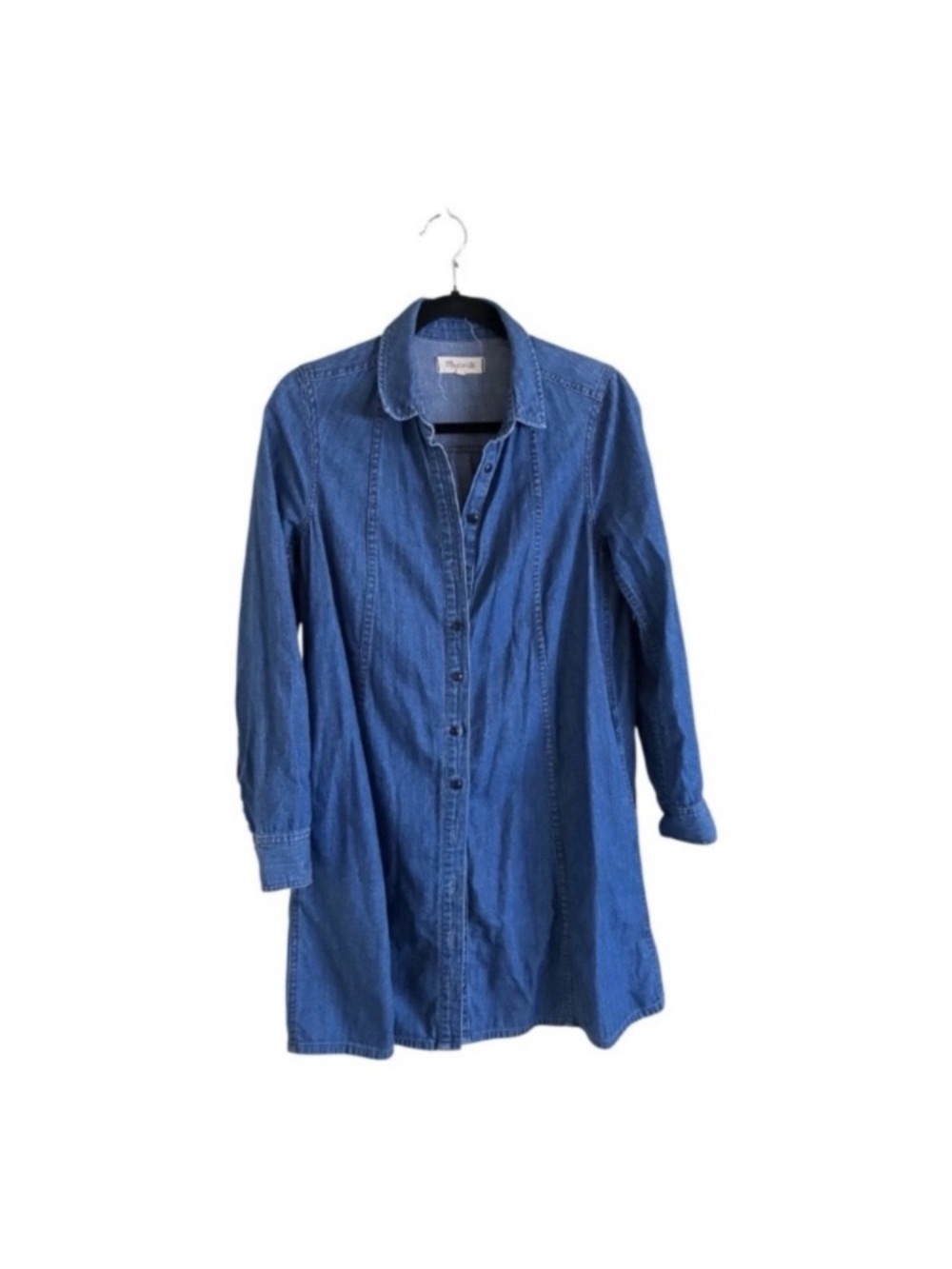 Madewell Button-Front Denim Shirt Dress size Small - Picture 3 of 6